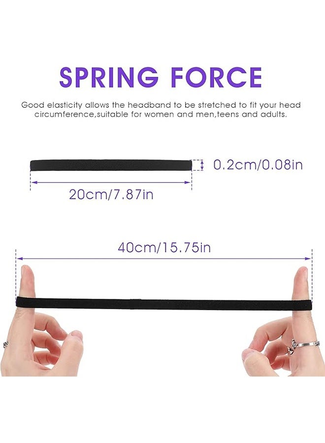 واي جيه 4 قطع رقيقة مضادة للانزلاق عصابات رياضية مرنة مع قبضة سيليكون غير قابلة للانزلاق عصابات رياضية رجال نساء كرة قدم كرة سلة كرة قدم تنس يوغا سكورانشيز ، أسود ، رمادي ، أبيض - Image 3