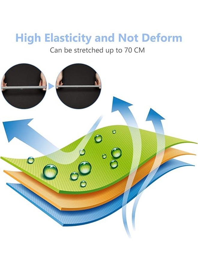 واي جيه 4 قطع رقيقة مضادة للانزلاق عصابات رياضية مرنة مع قبضة سيليكون غير قابلة للانزلاق عصابات رياضية رجال نساء كرة قدم كرة سلة كرة قدم تنس يوغا سكورانشيز ، أسود ، رمادي ، أبيض - Image 4