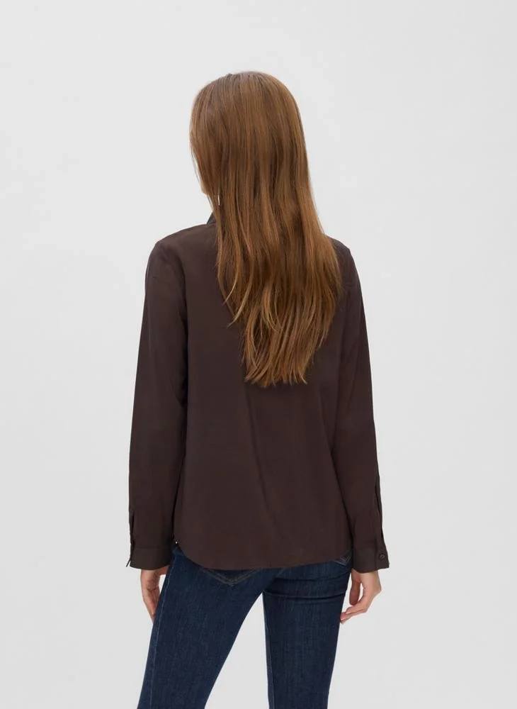 Vero Moda Helen Long Sleeve Scarf Shirt
