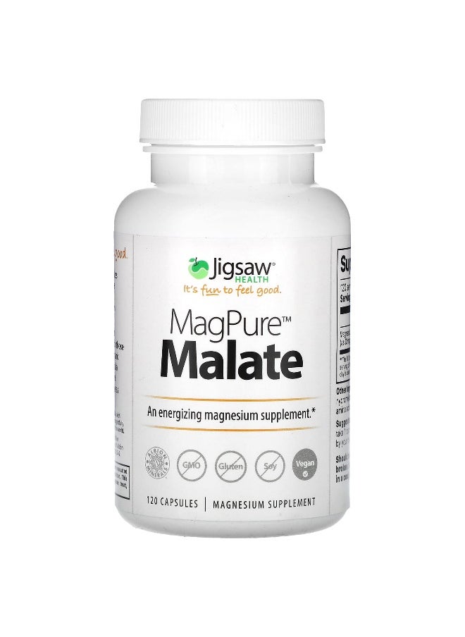 Jigsaw Health Jigsaw Health, MagPure Malate, 100 mg, 120 Capsules  - Image 1