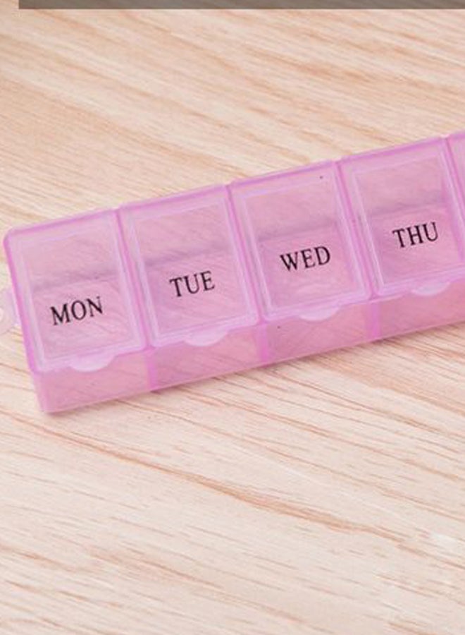 7-Block Lattice Weekly Medicine Pill Box - Image 2