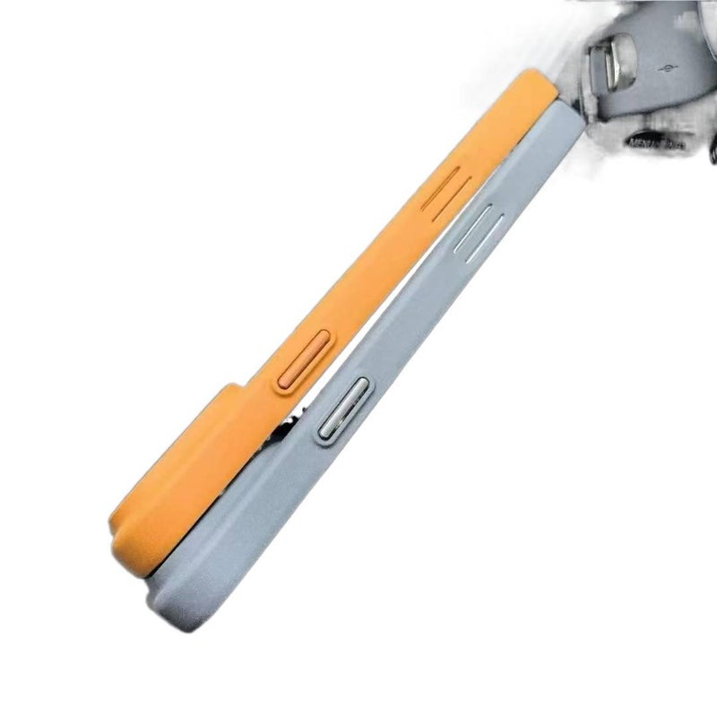 غطاء MagSafe بPC لـ iPhone 17 / 17 Air / 17 Pro / 17 Pro Max مع مغناطيس قوي ونقشة مخططة مع ملمس غير لامع باللون برتقالي مغناطيسي - Veloris - Image 5