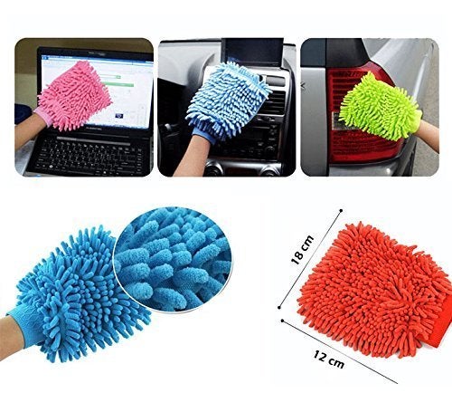 Mayatra's Microfiber Double Sided Dusting Cleaning Glove for Home Office Kitchen Hotel, Free Size, Multicolour - Pack of 20 - Image 4