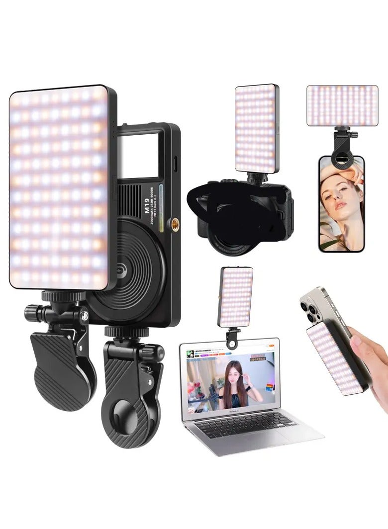 M19 Dimmable Magnet Smartphone Two-Sided Selfie Light 2000mAh Fill Light Portable Clip - Image 1