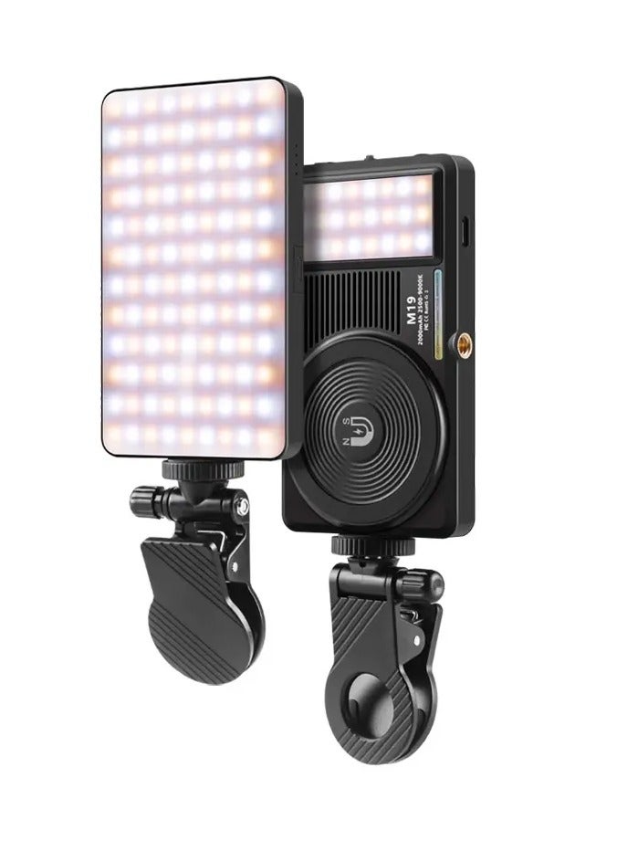 M19 Dimmable Magnet Smartphone Two-Sided Selfie Light 2000mAh Fill Light Portable Clip - Image 2