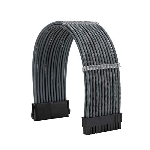 Formulamod Sleeve Extension Power Supply Cable Kit 18AWG ATX 24P+ EPS 8-P+PCI-E8-P with Combs for PSU to Motherboard/GPU (Grey) - Image 2