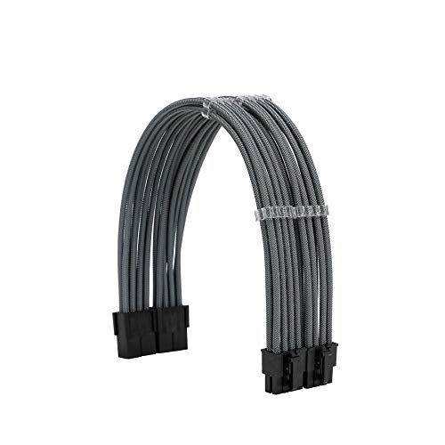 Formulamod Sleeve Extension Power Supply Cable Kit 18AWG ATX 24P+ EPS 8-P+PCI-E8-P with Combs for PSU to Motherboard/GPU (Grey) - Image 3