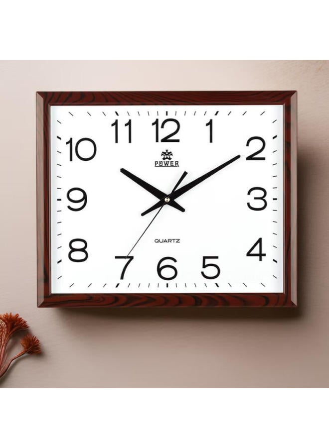 Power Ba Clock, Modern Minimalist Square Wall Clock For Living Room Home Use, Wall-mounted Timepiece, Length 43cm, Bw23040j2