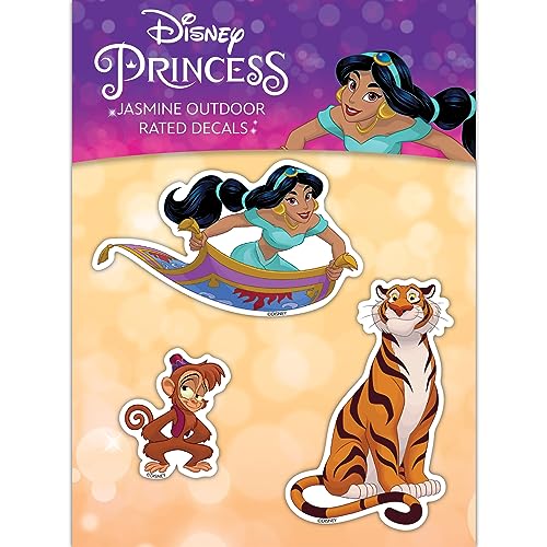 WALL PALZ Disney Princess Jasmine Decals Set of 3 Vinyl Stickers for Car Water Bottle Laptop Skateboard Bike Helmet Jasmine Rajah Abu - Image 1