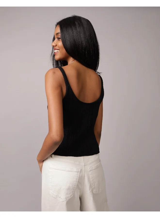 American Eagle AE Cropped Crochet Tank Top