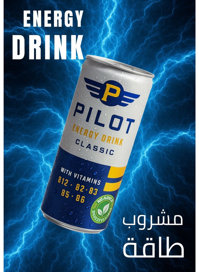 PILOT Energy Drink Energy Drink – Classic 250 ml Pack of 4 Cans - Image 3