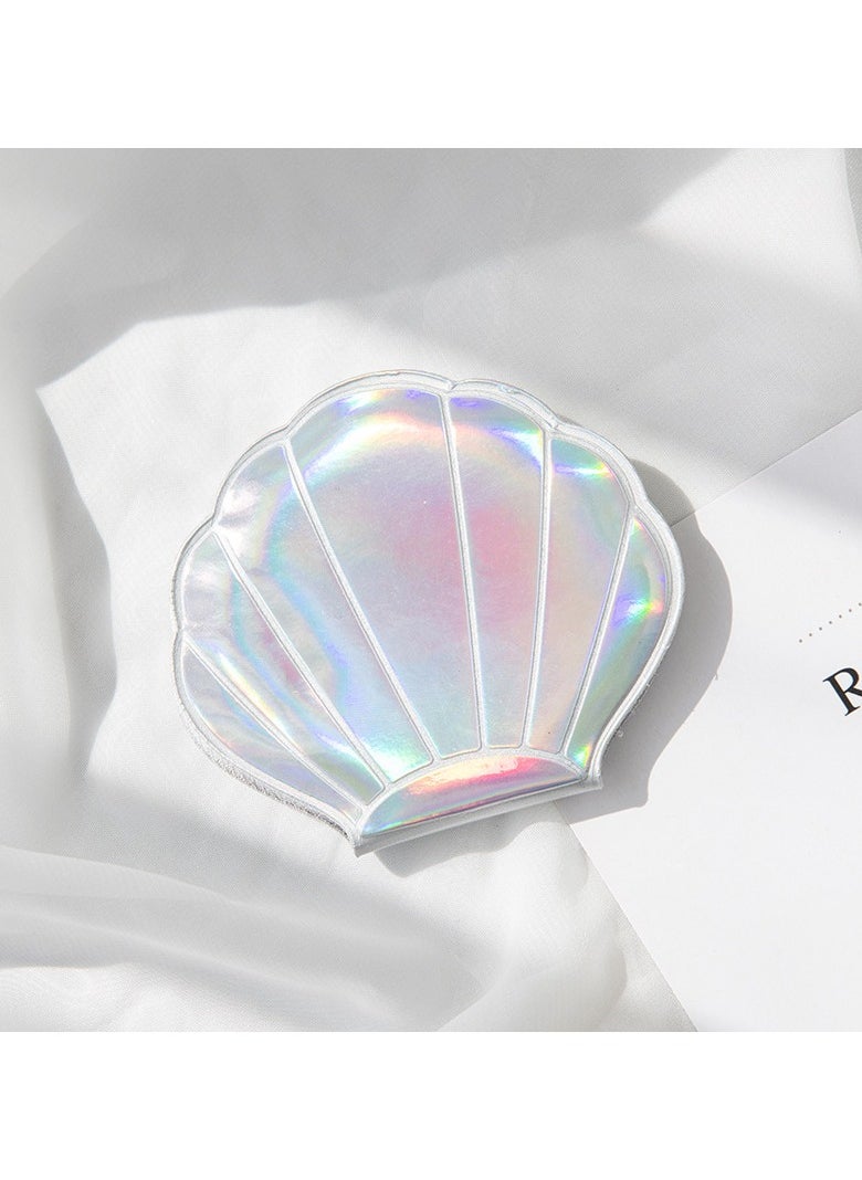 Goolsky Shell Glitter Bling Mirror Double-Sided Foldable Compact Makeup Mirror Fantasy Laser Color Makeup Accessories For Travel Women  - Image 3