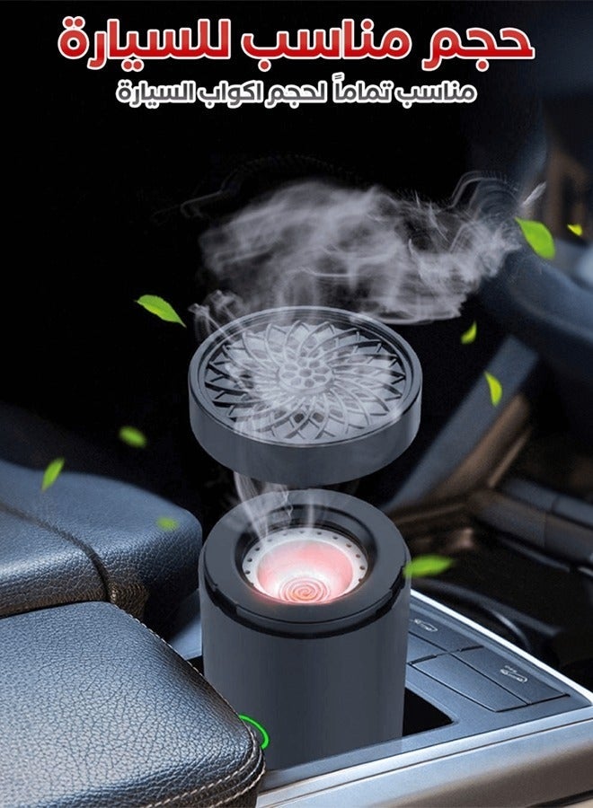 DIDA electric incense burner V1 for car and home use with a USB Type-C port in black. - Image 1