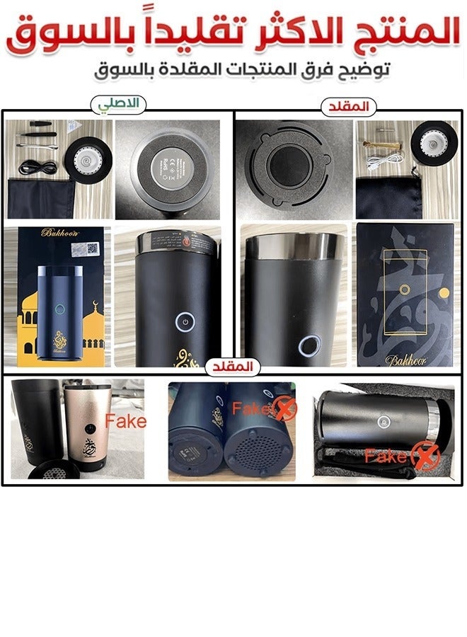 DIDA electric incense burner V1 for car and home use with a USB Type-C port in black. - Image 4