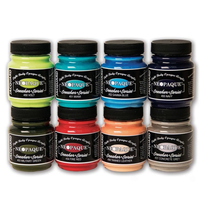Jacquard Neopaque Sneaker Series Set Includes 8 Jars of Color 225 Fluid Ounce Each JAC5700 - Image 2