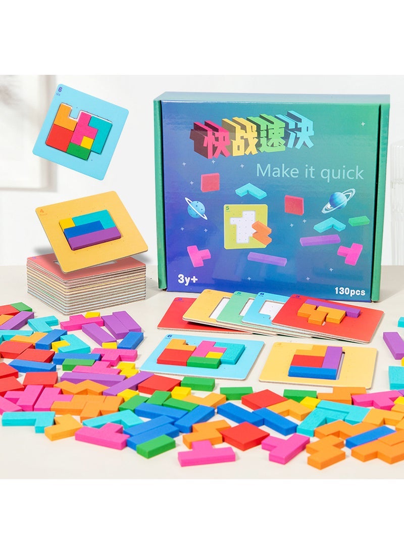 Quick Battle Parent-Child Puzzle Blocks Game Quick Battle (110 Building Blocks, 20 Plates) 0.27kg