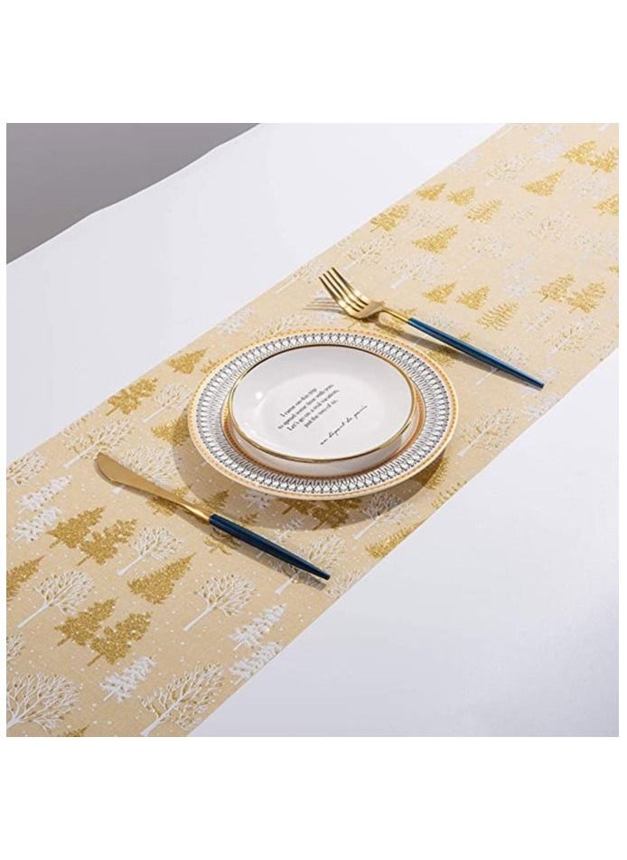 ACLIX - Christmas Table Runners Table Runner for Family Christmas Holiday Table Christmas Dinner Party Table Decoration 28x270cm - Image 1