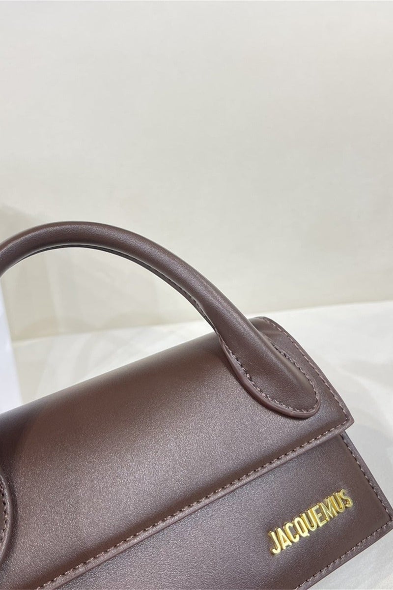Jacquemus  لو تشيكيتو طويلة حقيبة يد حقيبة حمل الجلد رفرف طويل مع حزام Crossbody - Image 5