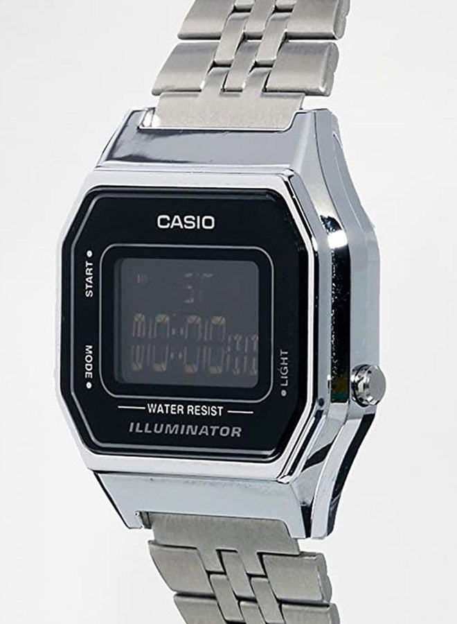 كاسيو ساعة يد رقمية بسوار من الإستانلس ستيل طراز LA680WA-1BDF - مقاس 34 مم - لون فضي رجال - Image 5