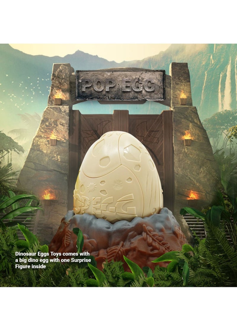 Dinosaur Egg Building Toy Set with Surprise Animal Figure Inside
