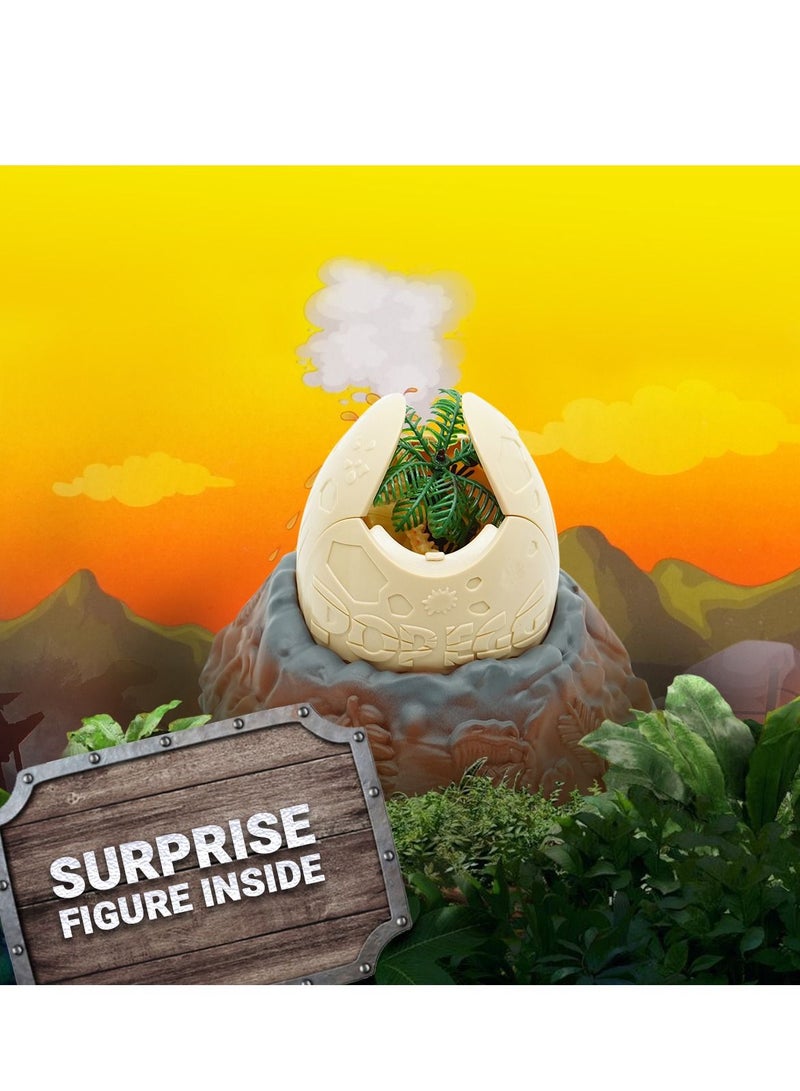 Dinosaur Egg Building Toy Set with Surprise Animal Figure Inside