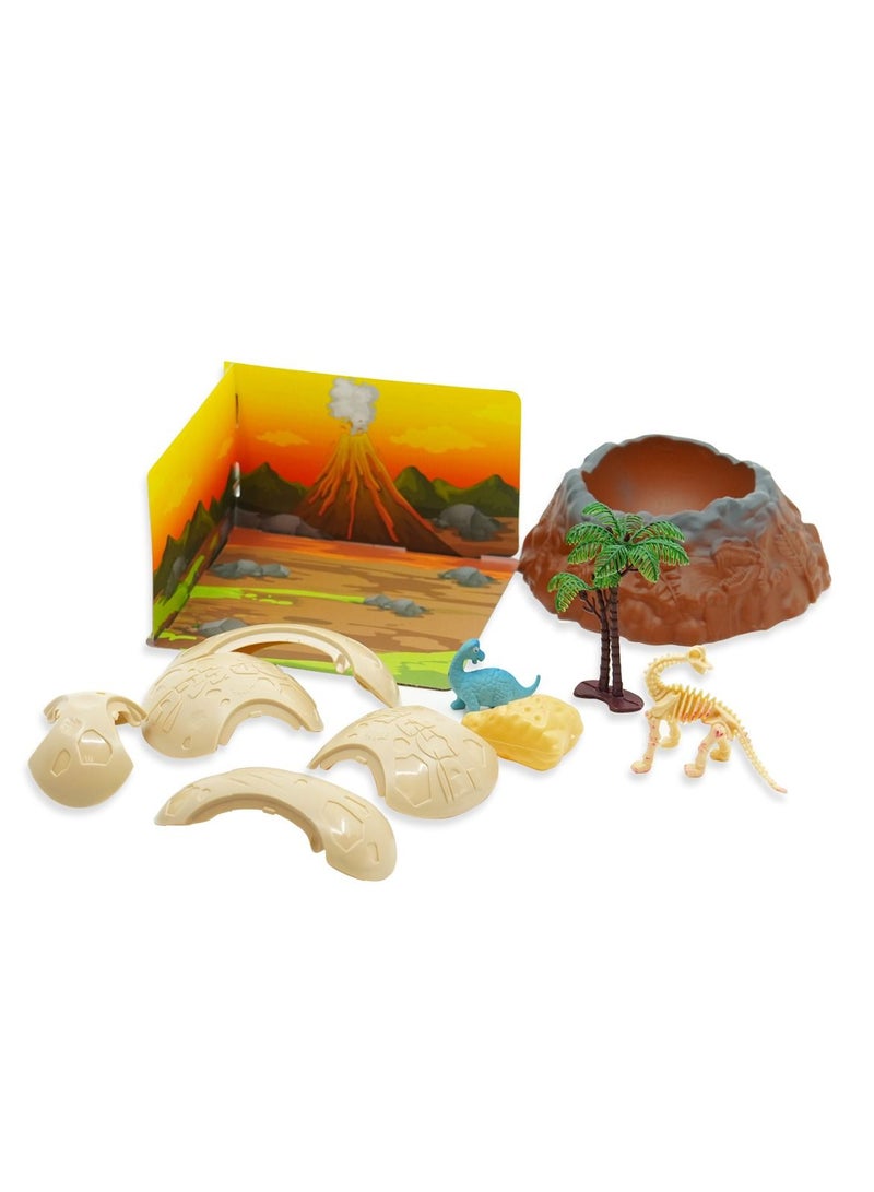 Dinosaur Egg Building Toy Set with Surprise Animal Figure Inside