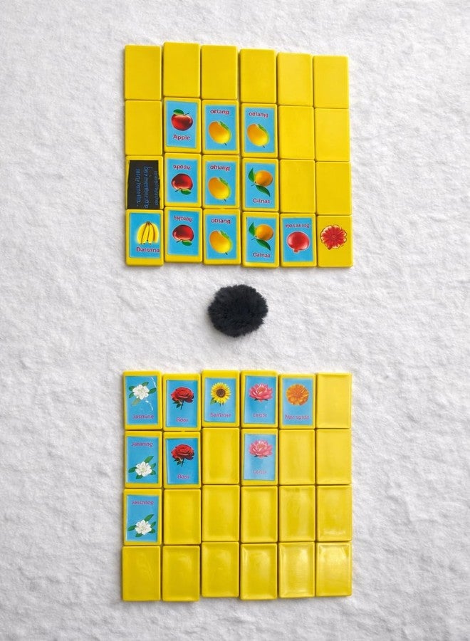 Sukan Tex Kids Memory Matching Game | Educational Learning Toy | Brain Development Game for 3-6 Year Kids | Fruits & Flowers Matching Tiles | Montessori Toy | for Ages 2 and Above - Image 4