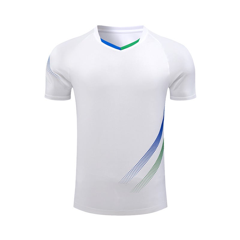 Generic Quick-Dry Badminton Shirt Team Logo Customizable White