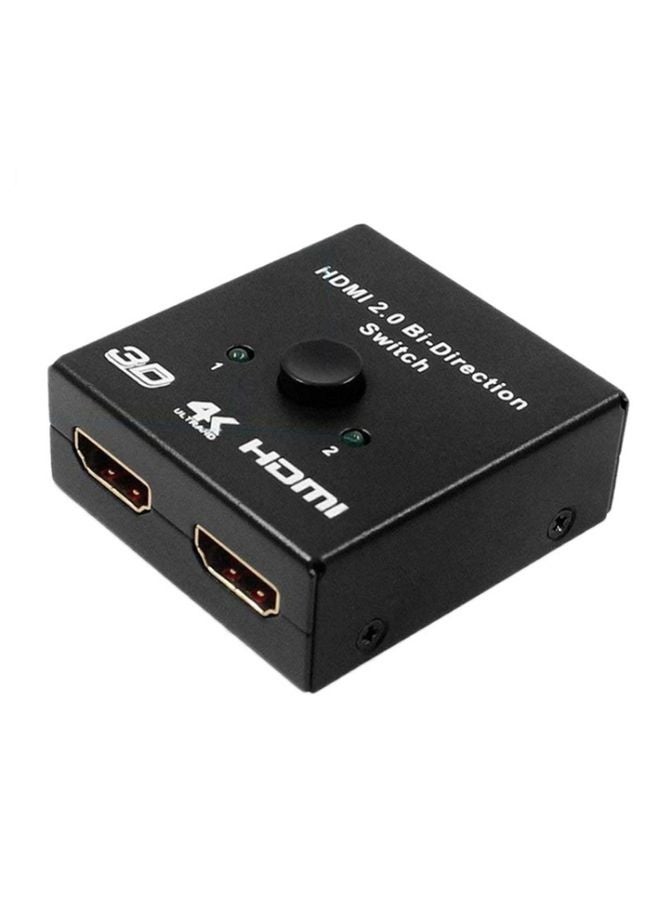 4K HD Video Smart Two-way HDMI Switcher - 4K HD with Audio Synchronization, HDMI Hub, 1 in 2 Out, 2 in 1 Out, Dual Monitors Mirror Display, 1 Monitor Display from 2 Sources, Dual HDMI Adapter for 2 - Image 1