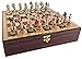 HPL American Revolutionary War Chess Set W 17 High Gloss Walnut and Birdseye Maple Color Storage Board - Image 2