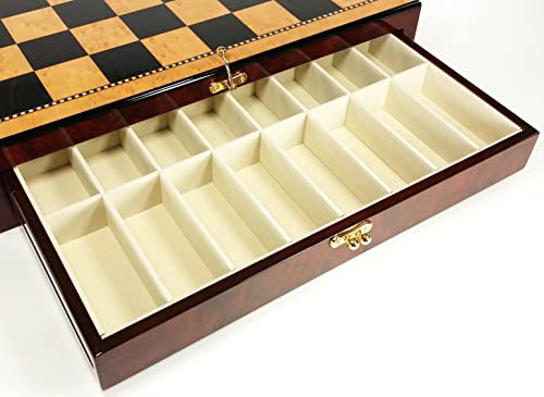 HPL American Revolutionary War Chess Set W 17 High Gloss Walnut and Birdseye Maple Color Storage Board - Image 5