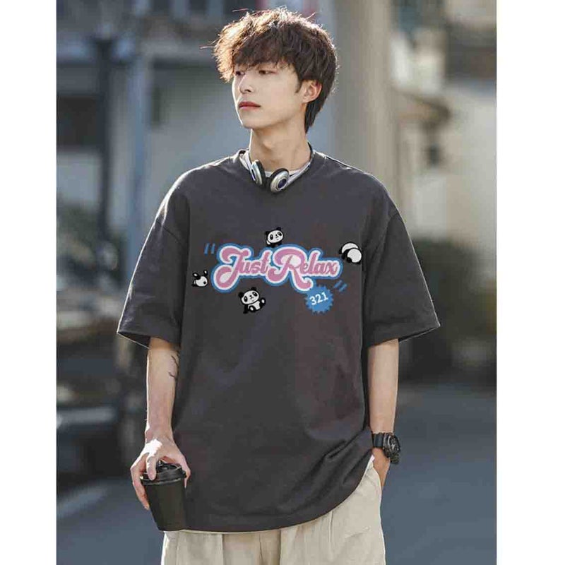 Short-Sleeved T-Shirt Summer Heavy-Weight Loose Casual All-Match Student Unisex Half-Sleeved Top - Image 4