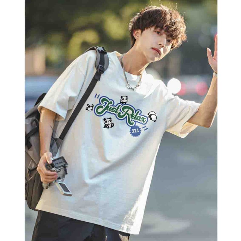 Short-Sleeved T-Shirt Summer Heavy-Weight Loose Casual All-Match Student Unisex Half-Sleeved Top - Image 2