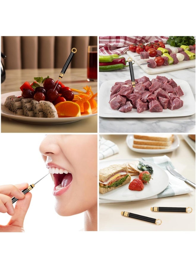 Portable Metal Toothpicks Eco-Friendly Pocket Toothpick Metal Toothpick Holder for Outdoor Camping Picnic Travel - Image 3