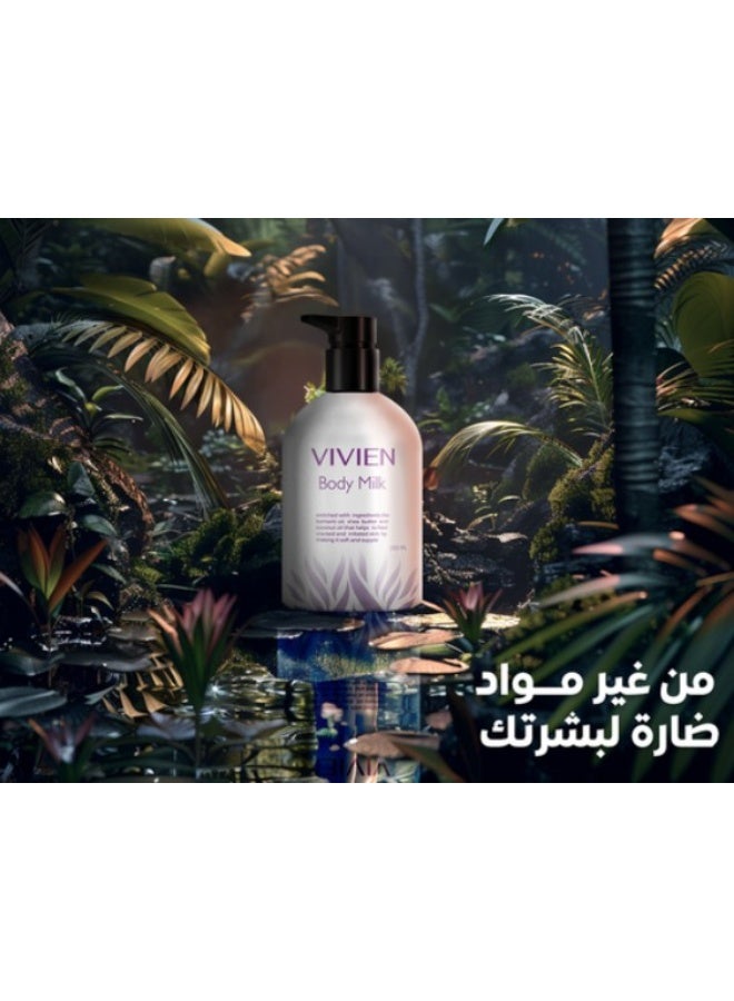 حليب الجسم VIVIEN بزيت جوز الهند - ترطيب عميق لبشرة ناعمة وملساء - Image 4