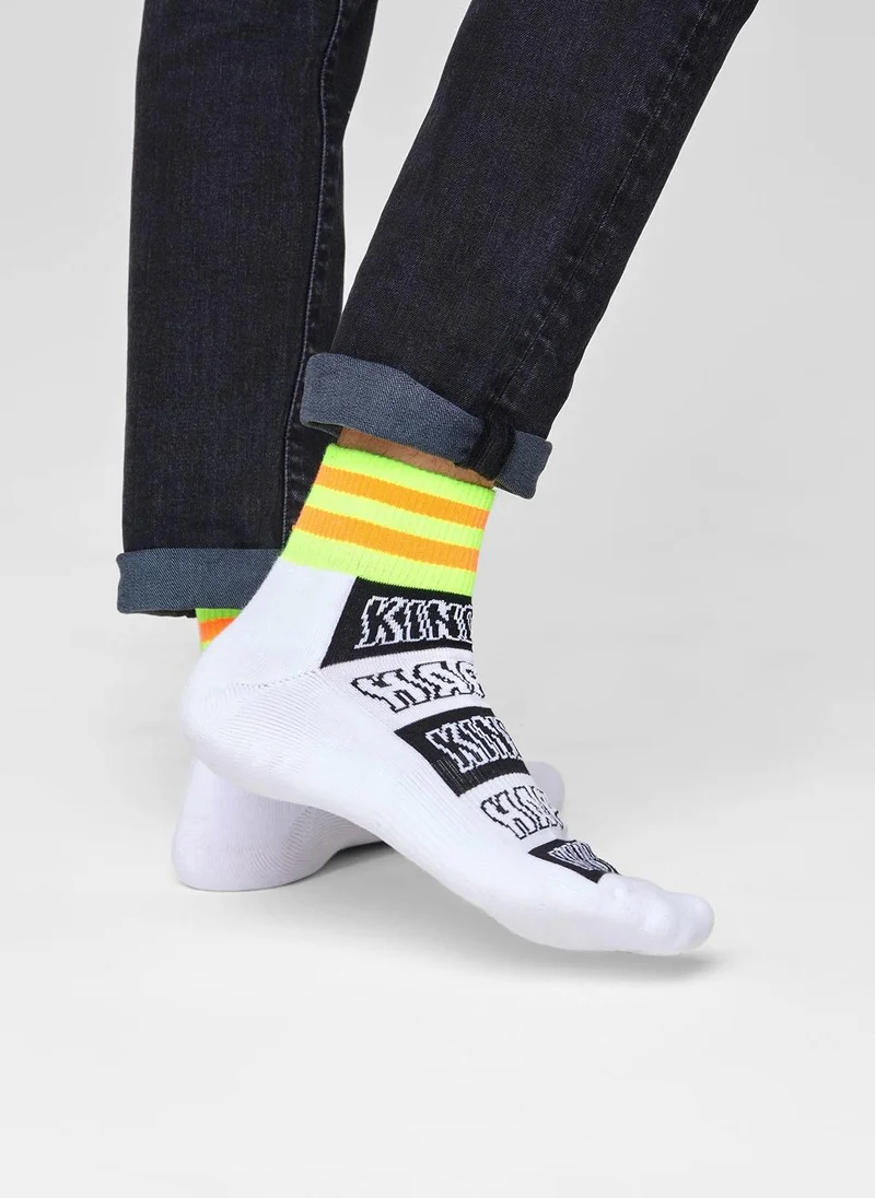 هابي سوكس HAPPY STRIPE 1/4 CREW SOCK