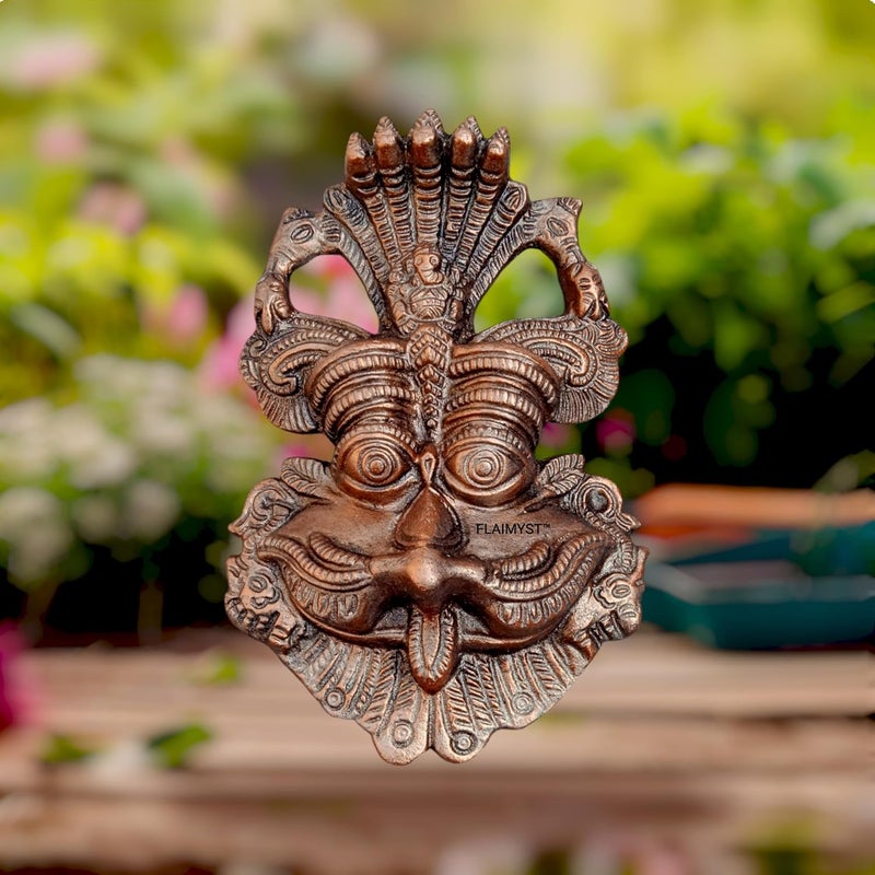 FLAIMYST Kirtimukha for Home Door In Aluminium Metal | Kirtimukha Wall Hanging for Home Decor | Nazar Battu for Home Entrance - Image 4