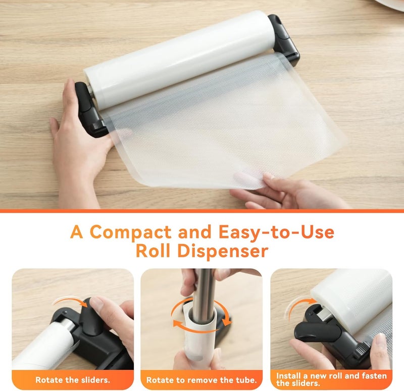 Wevac Family Pack Vacuum Sealer Bags Rolls with Dispenser – 6"x10" (50pcs), 8"x12" (70pcs), 8"x20' & 11"x20' Rolls, Heavy Duty, Leakproof, Ideal for Sous Vide, Meal Prep, Food Saver - Image 3