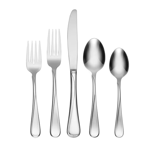 Oneida Flight 65 Piece Everyday Flatware, Service for 12, 18/0 Stainless Steel, Silverware Set, Dishwasher Safe - Image 1