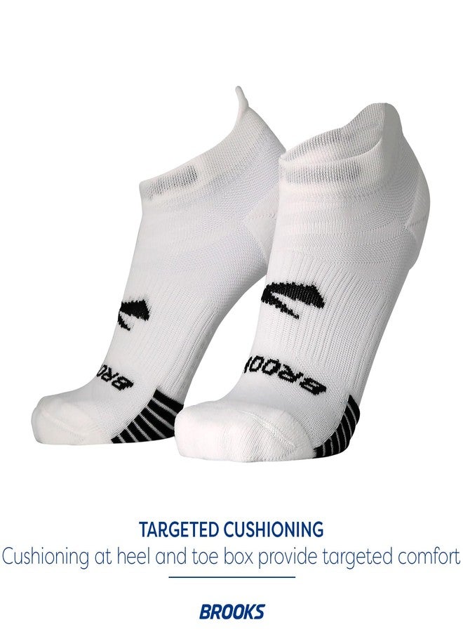 Brooks Ghost Lite No Show Socks I Performance Running, Comfort Fit with Arch Support for Men & Women (2-Pack Set) - White - Medium - Image 5