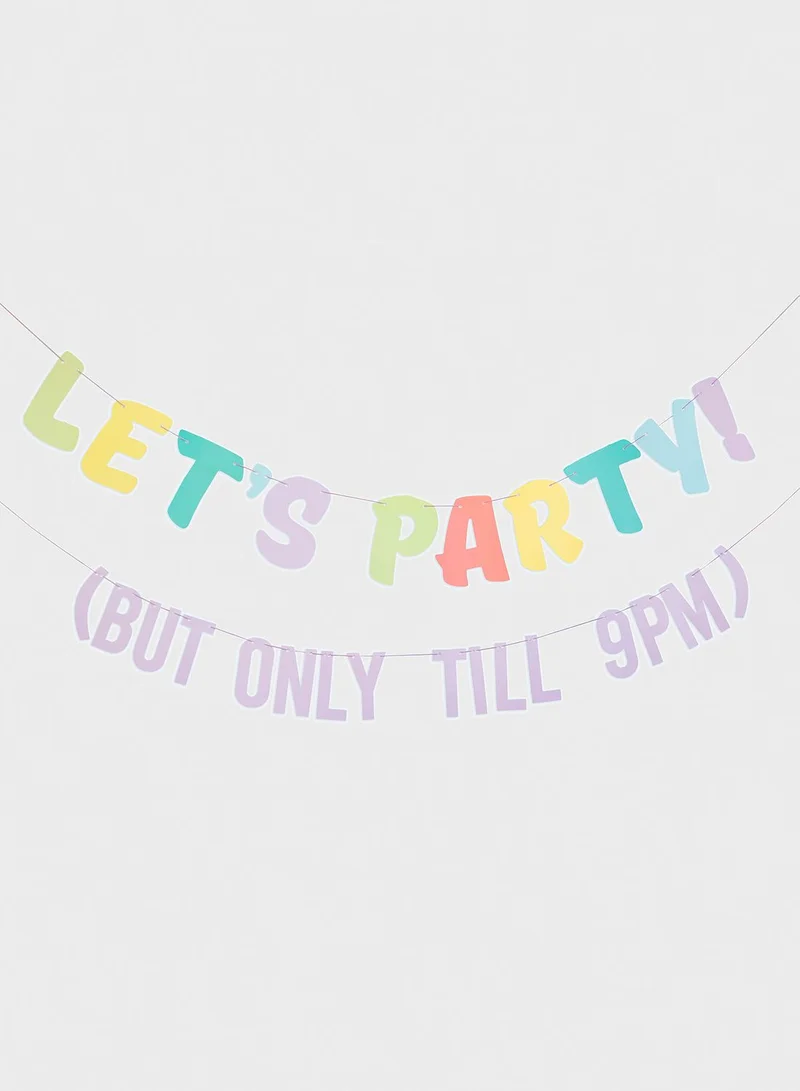 Ginger Ray Let's Party! But Only Till 9Pm Bunting