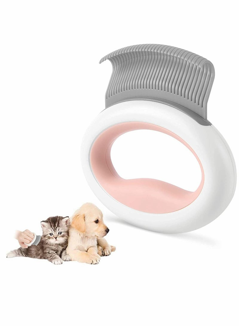 KASTWAVE Pet Comb For Dogs Pet Cat, Hair Removal Comb, Cat Grooming Brush and Dog Grooming Brush, Pet Comb For Relaxing Massage, Dog Hair Shedding Hair Tool Brush Products For Animals (Pink) - Image 1