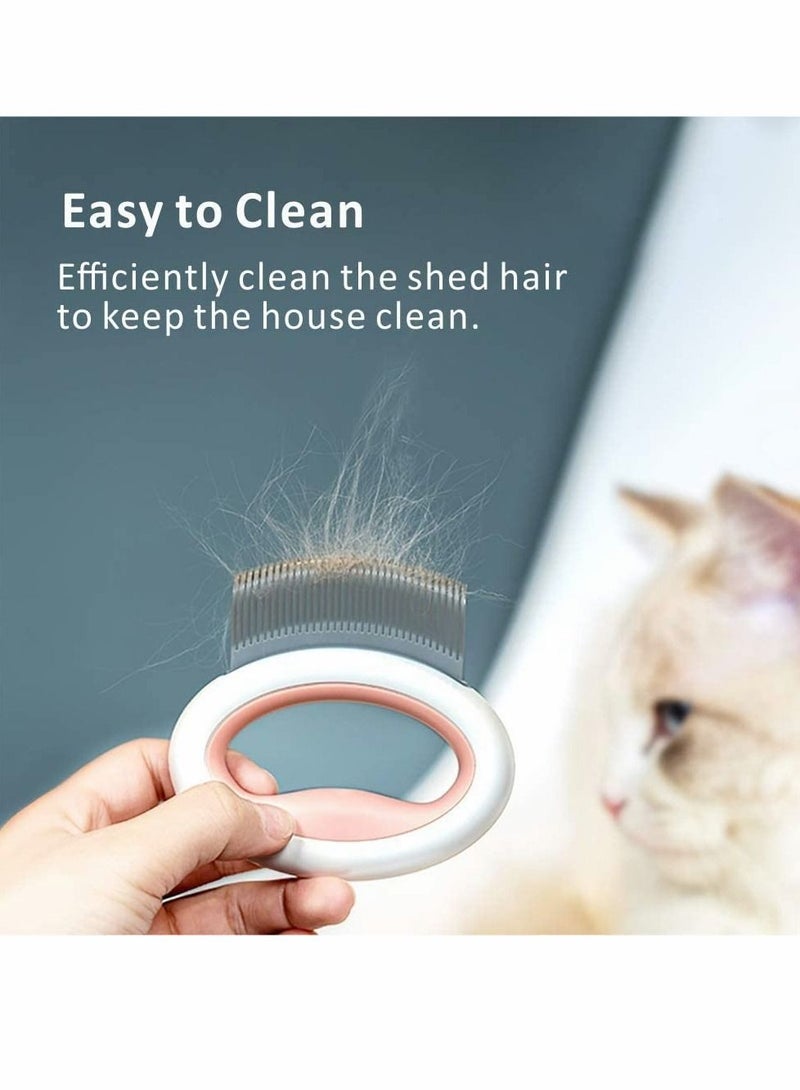 KASTWAVE Pet Comb For Dogs Pet Cat, Hair Removal Comb, Cat Grooming Brush and Dog Grooming Brush, Pet Comb For Relaxing Massage, Dog Hair Shedding Hair Tool Brush Products For Animals (Pink) - Image 2