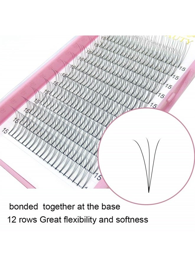 PRO LASHBEAUTY Premade Volume Eyelash Extensions 3D-C-0.07-13 Short Stem Premade Fans Eyelash Extensions 9 to 20 mm Pre made Lash Fans 3D 5D 7D Volume Lash Extensions .07 .10 C D Curl(3D-C-0.07,13mm)