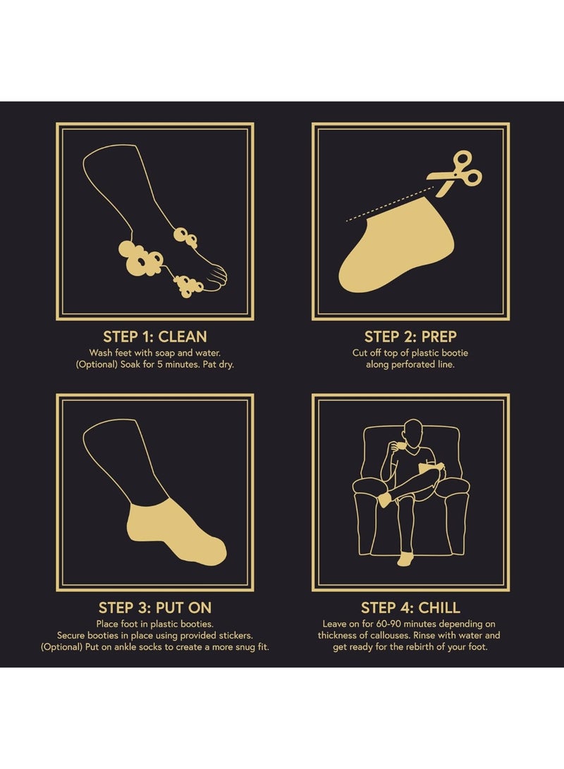 Phoenix (Pack of 3) Phoenix Foot Peel for Men - Extra Large - Extra Strength - Exfoliating Dry Feet Treatment - Callus Remover - Unscented - Paraben and Fragrance Free - Image 5