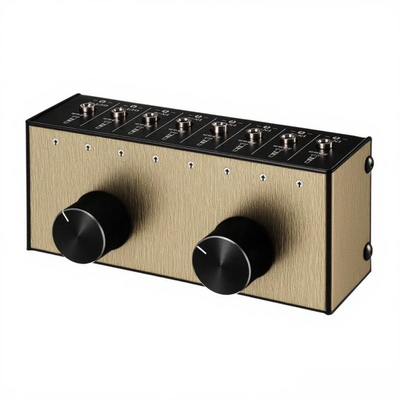 Audio Signal Switcher: 6-In-2-Out 3.5mm Black Portable Super-Compact - Two-Way Lossless Transmission Audio Signal Converter for Home Audio Equipment Connection - Image 5