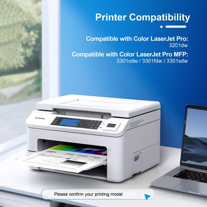 VIPSIM 218X Toner (with Chip) Compatible for HP 218X Toner Cartridges 4 Pack - 218A 3301fdw Toner High Yield Work for HP Color LaserJet Pro MFP 3301fdw 3301cdw 3301sdw 3201dw Ink | MFP 3301 W2180X Toner - Image 2