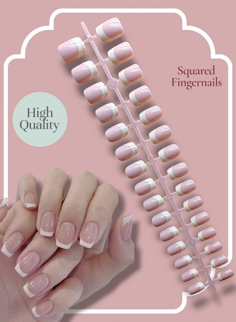 SHEIN French Nude Fingernails squared design (30 PCS) - Image 1