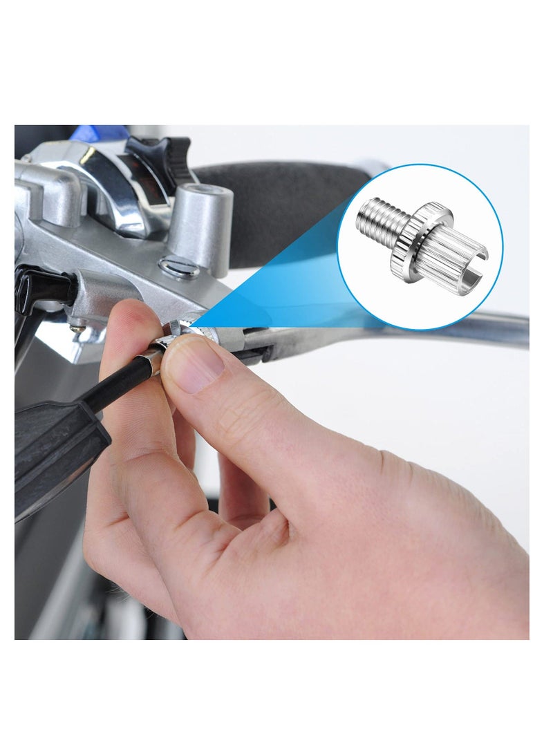 Y&D 36 Pcs Brake Cable Adjuster Screw Compatible with ATV Motorcycle 8 mm Nut Bolts for Car Vehicle Bike (Silver)  - Image 3