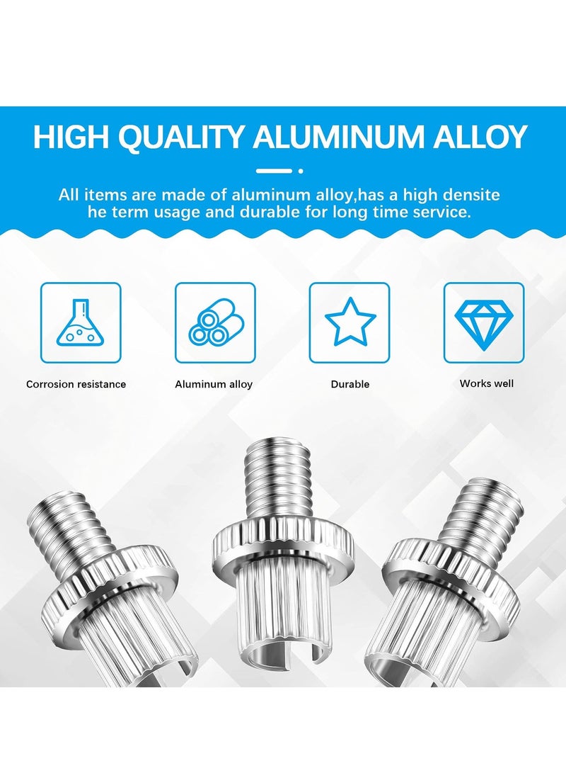 Y&D 36 Pcs Brake Cable Adjuster Screw Compatible with ATV Motorcycle 8 mm Nut Bolts for Car Vehicle Bike (Silver)  - Image 4